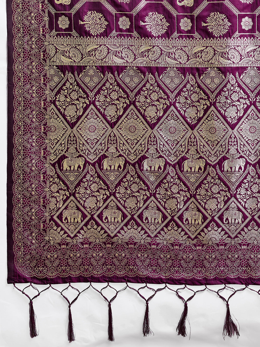 Sutriti Women Woven Kanjivaram Silk Saree with Blouse Piece | Traditional Elephant Motif Wedding Festive PSofty Wear
