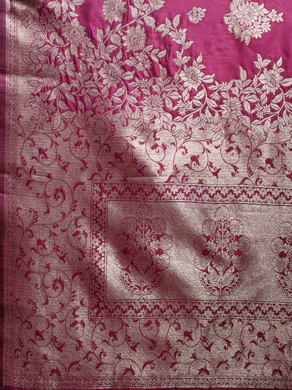 Sutriti Rich Wine Purple Woven Soft Silk Saree - Party Wear