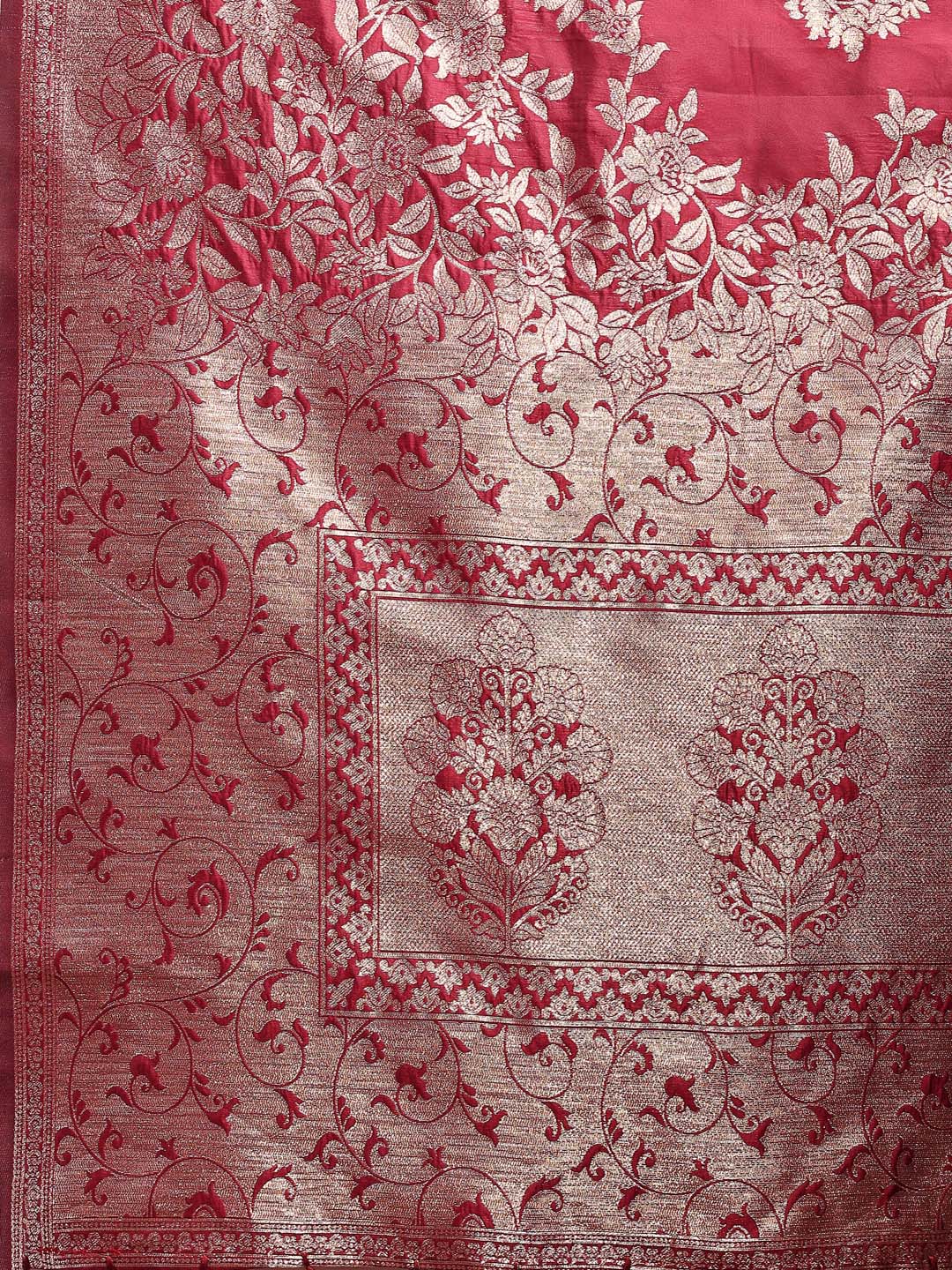 Sutriti Classic Maroon Fetive Wear Soft Silk Saree with Heavy Zari