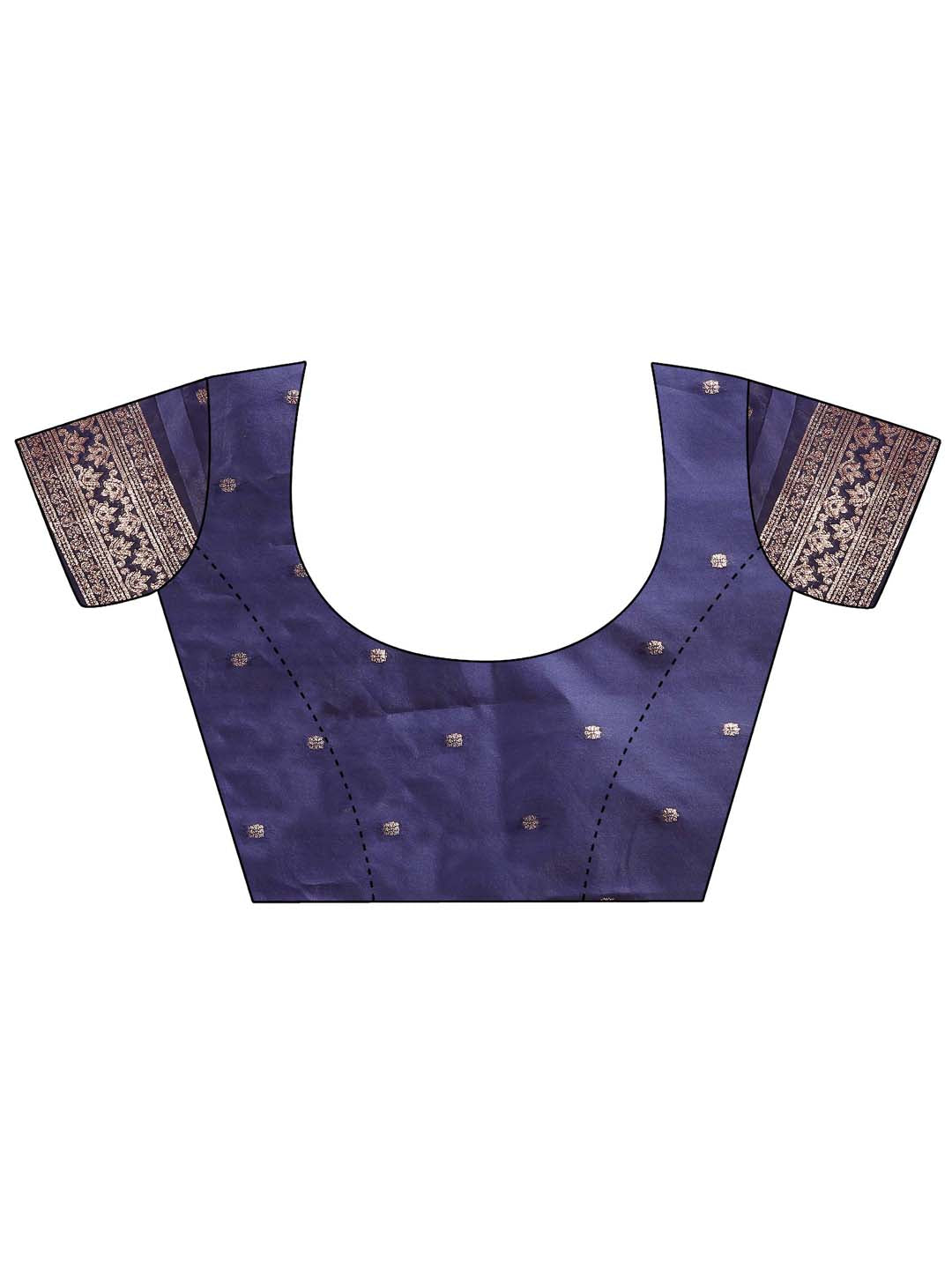 Sutriti Midnight Navy Blue Woven Soft Silk Saree